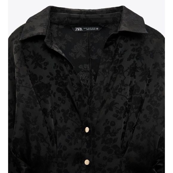 Zara JACQUARD SHIRT DRESS
BLACK​​ - Picture 5 of 5